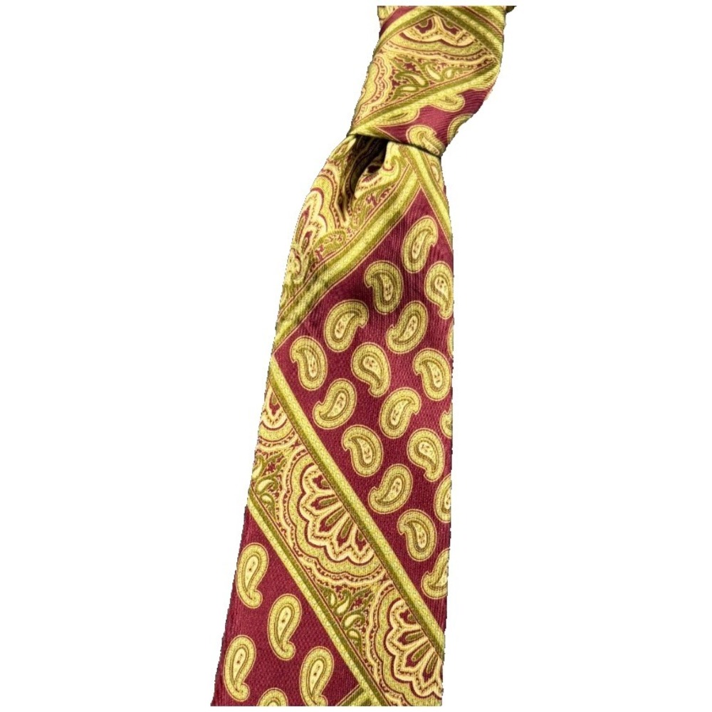 Vintage Jean Patou Luxury Tie Brocade Paisley Silk Necktie France 59" x 3.5"
